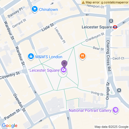 Spiegeltent in Leicester Square Standort