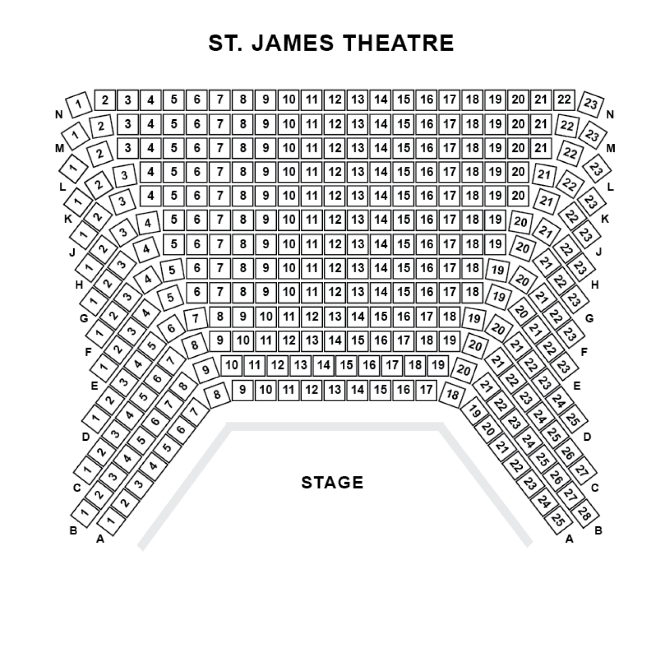 St. James Theatre Sitzplan