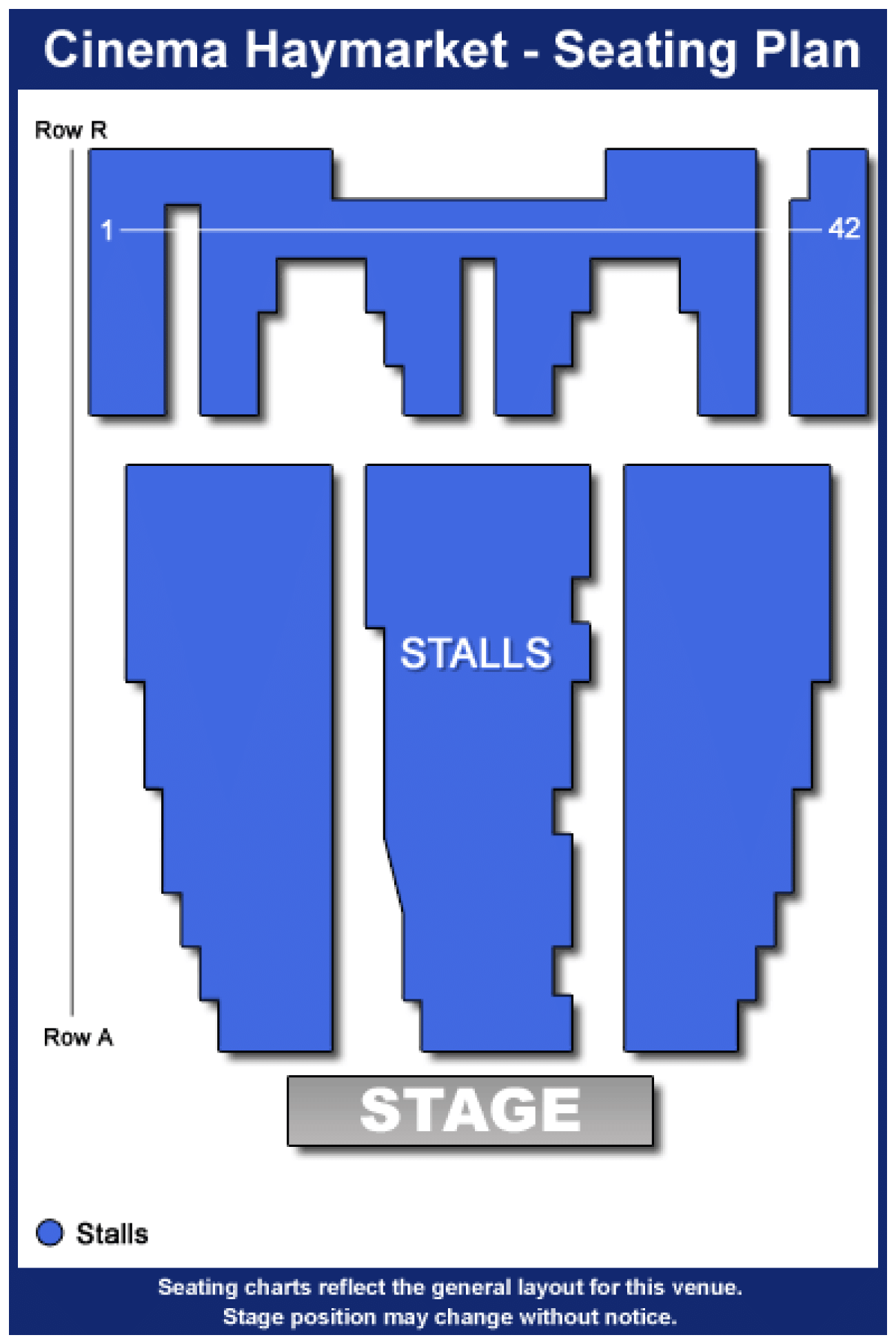 The Cinema, Haymarket Sitzplan